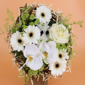 Bouquet blanc et vert