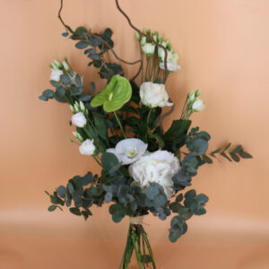 Bouquet de la fleuriste blanc et vert